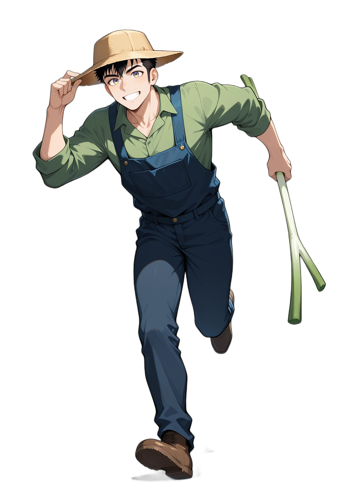 anime-smile-hat-shorthair-man