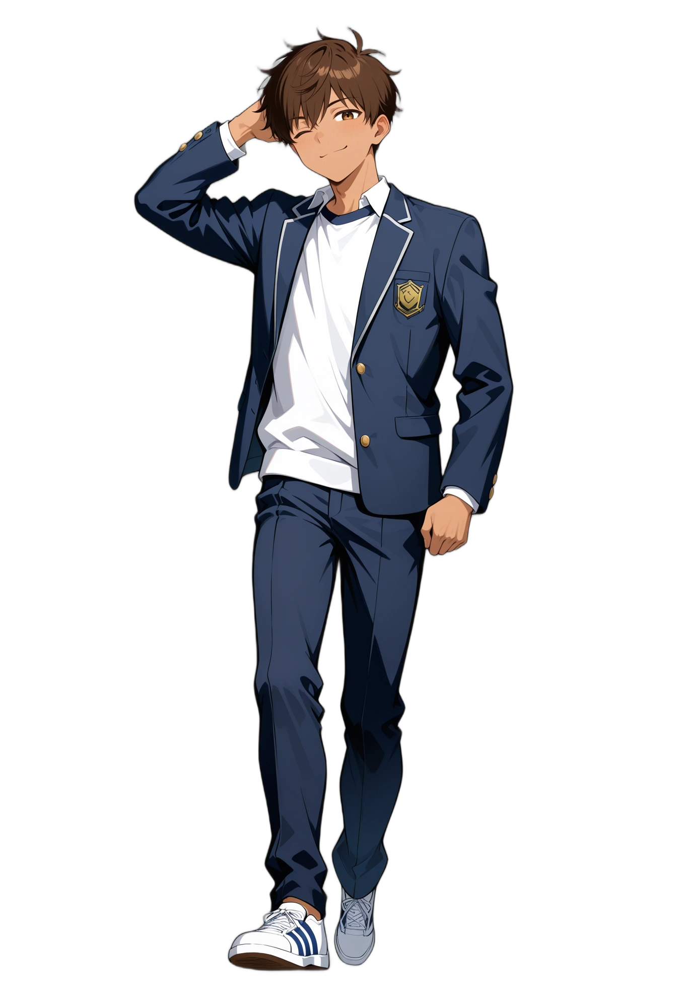anime-smile-shorthair-longsleeves-man