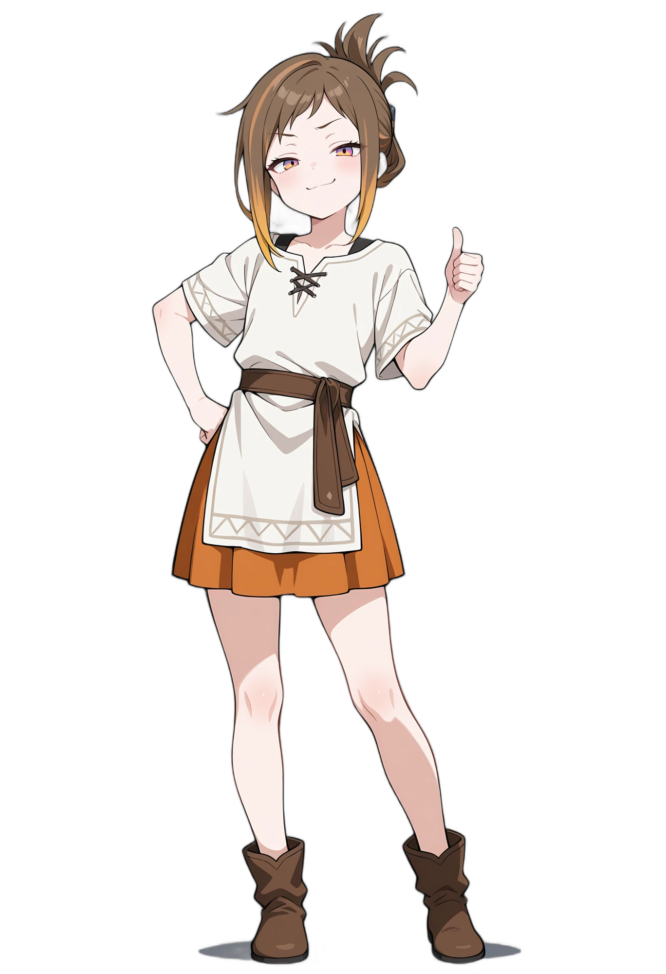 anime-smile-shortsleeves-pleatedskirt-woman