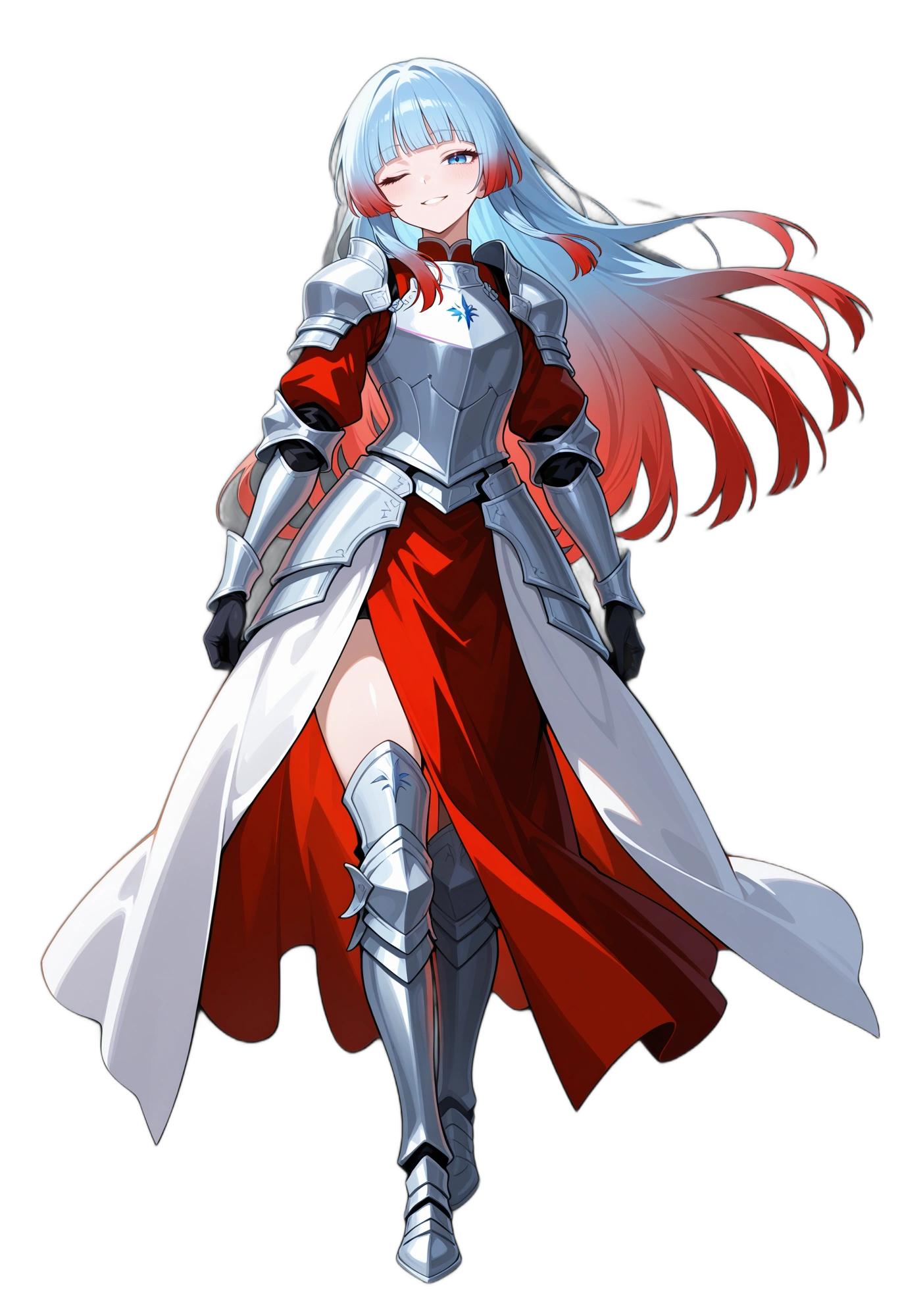 anime-smile-redhair-oneeyeclosed-woman