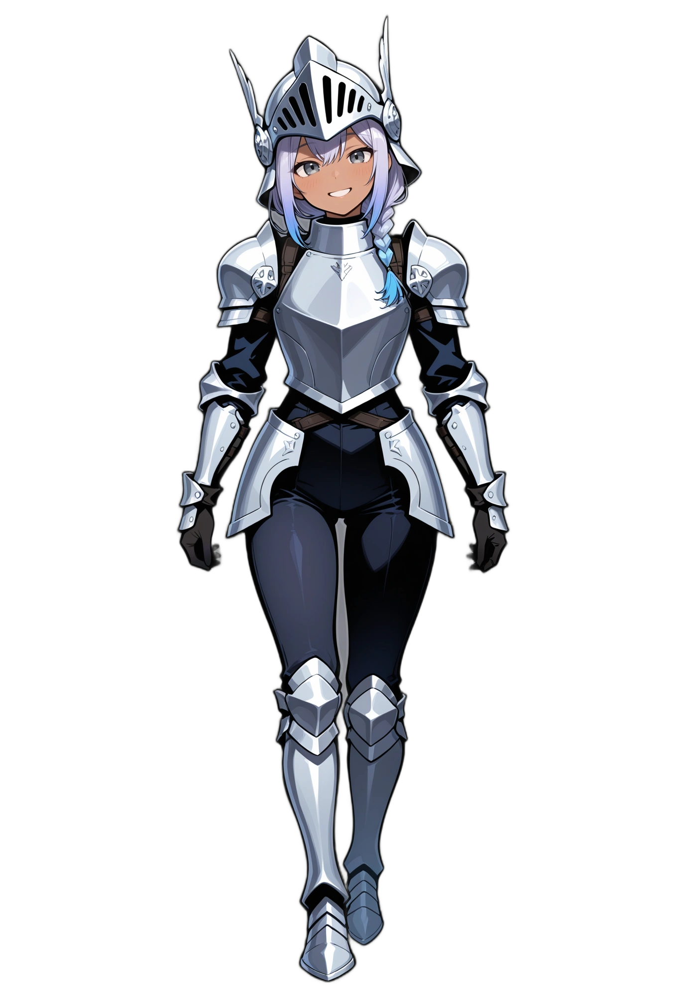 anime-smile-armor-breastplate-woman