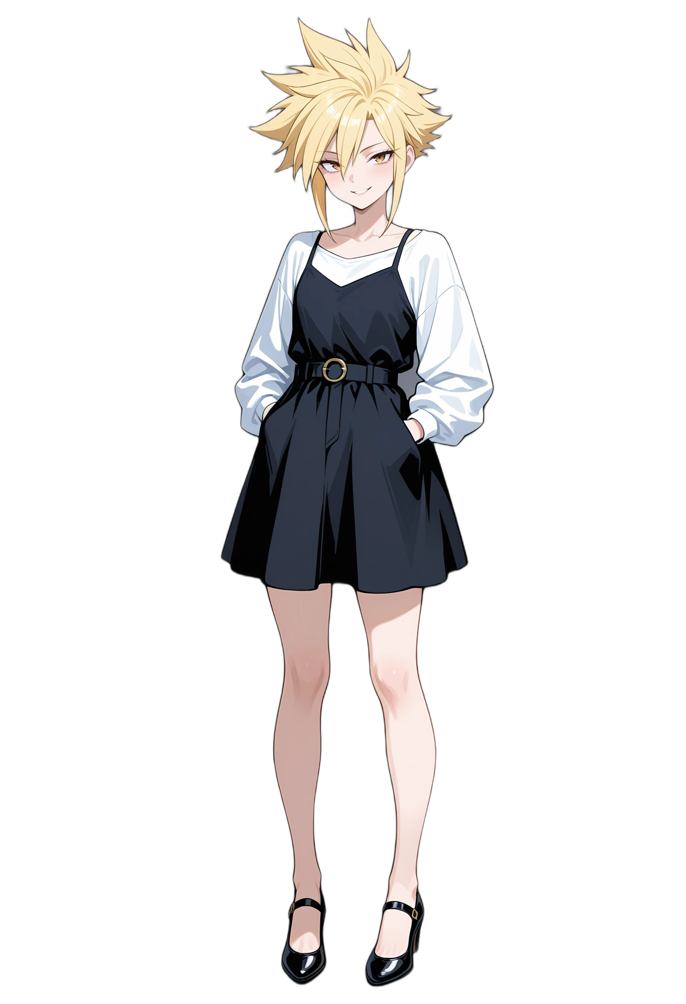 anime-spikedhair-whiteshirt-longsleeves-woman