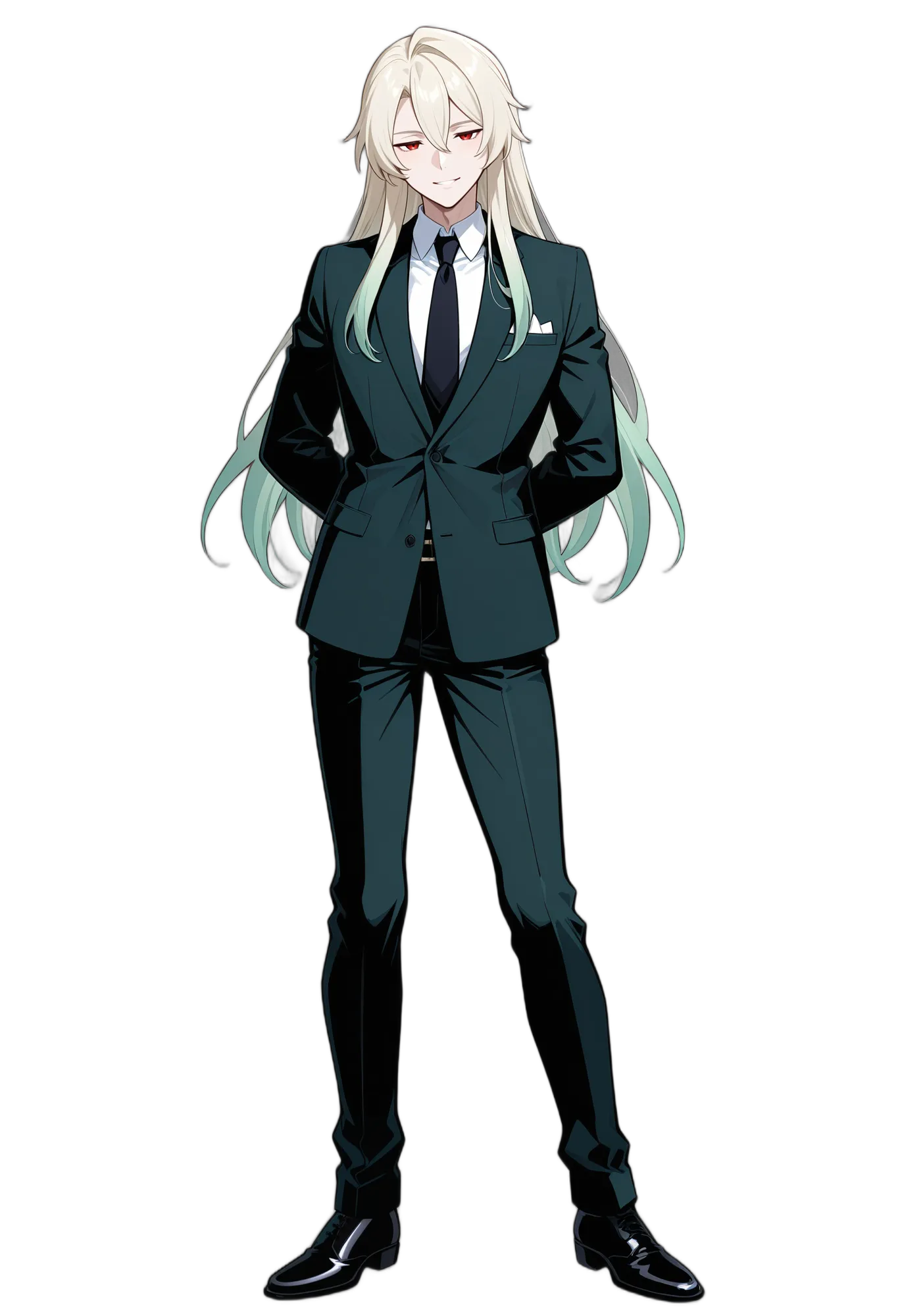 アニメイラスト-社会人-スーツ-カッターシャツ-ズボン-男性-AI人物素材
