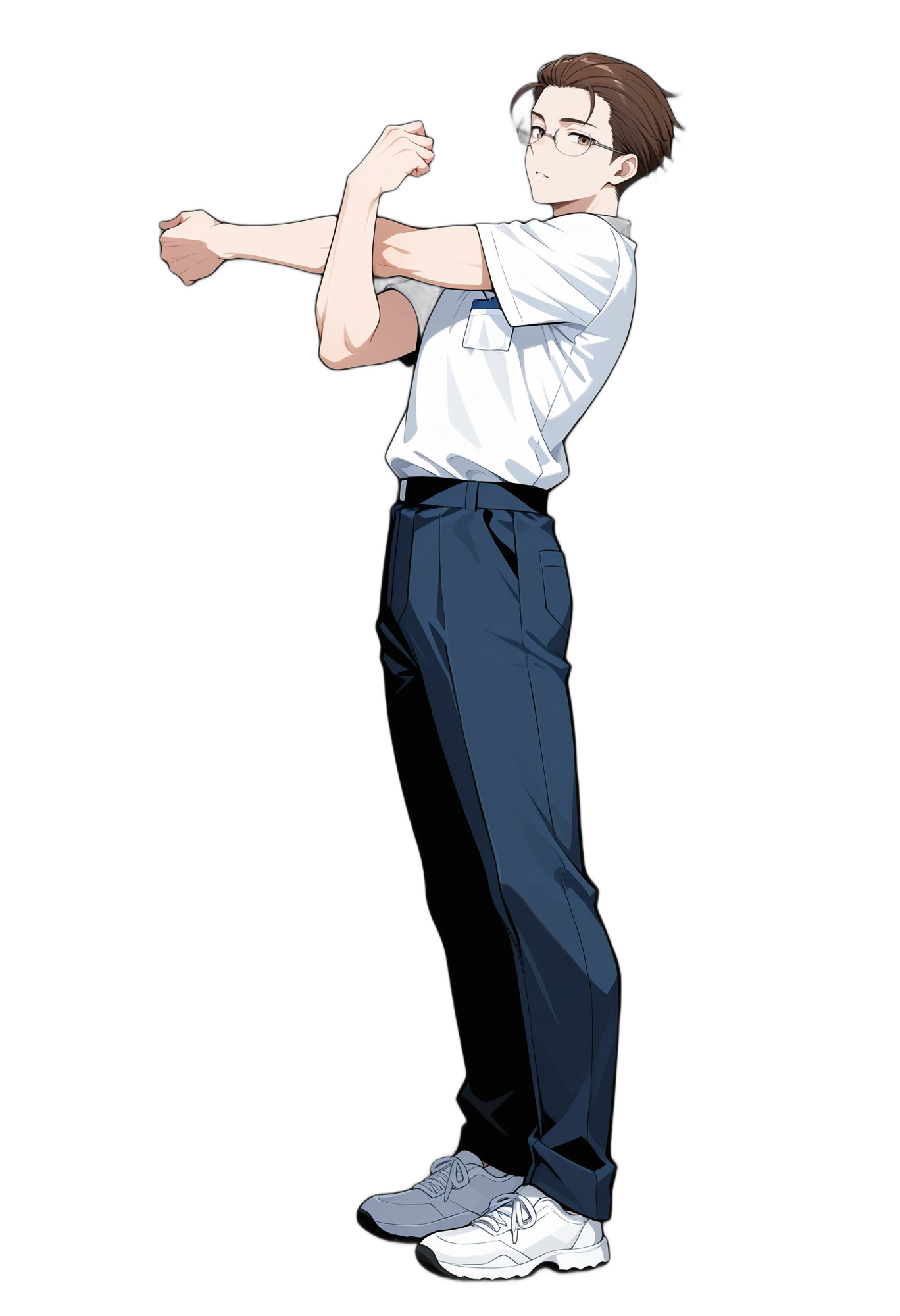 anime-whiteshirt-glasses-shirttuckedin-man