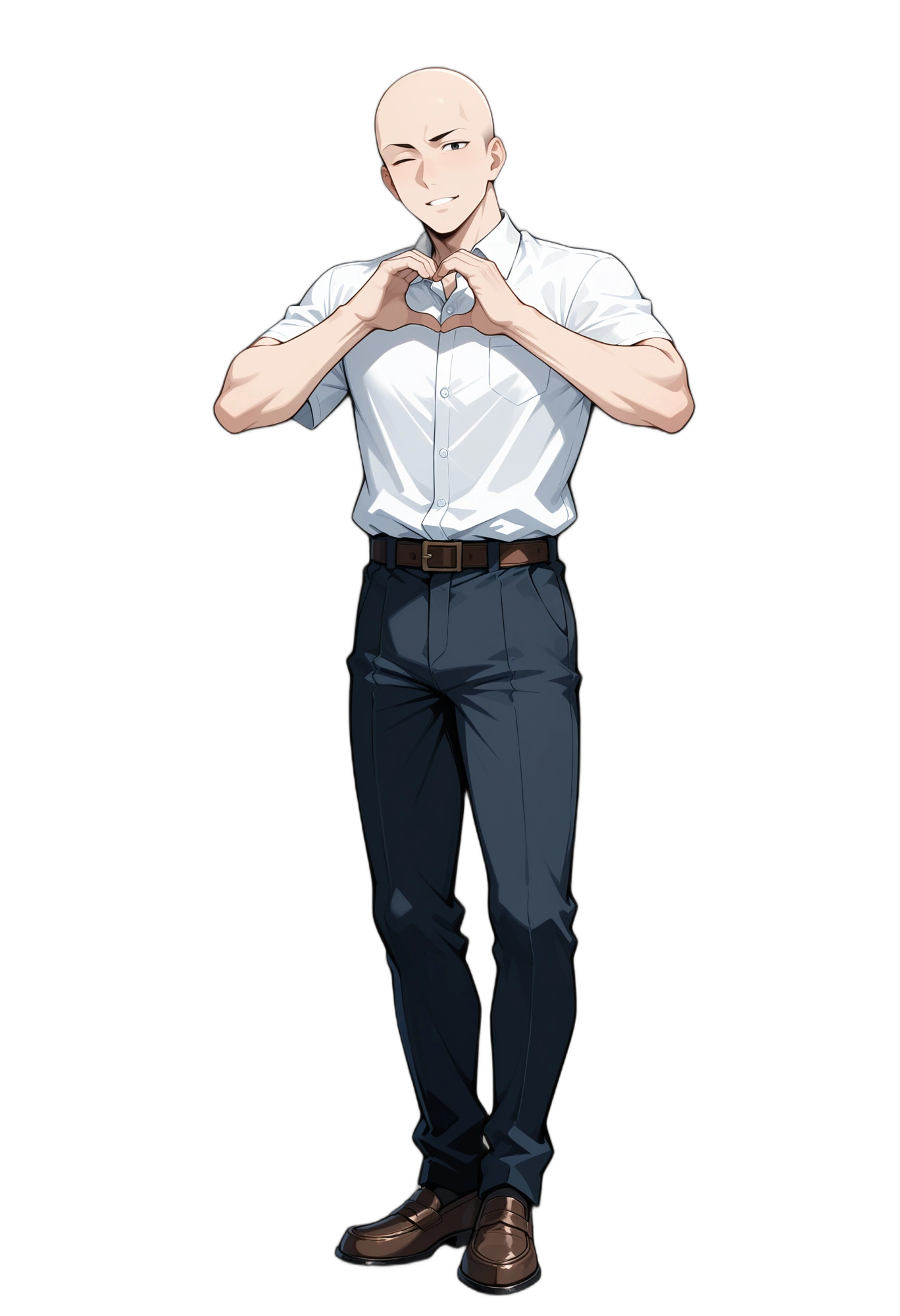 anime-whiteshirt-oneeyeclosed-belt-man