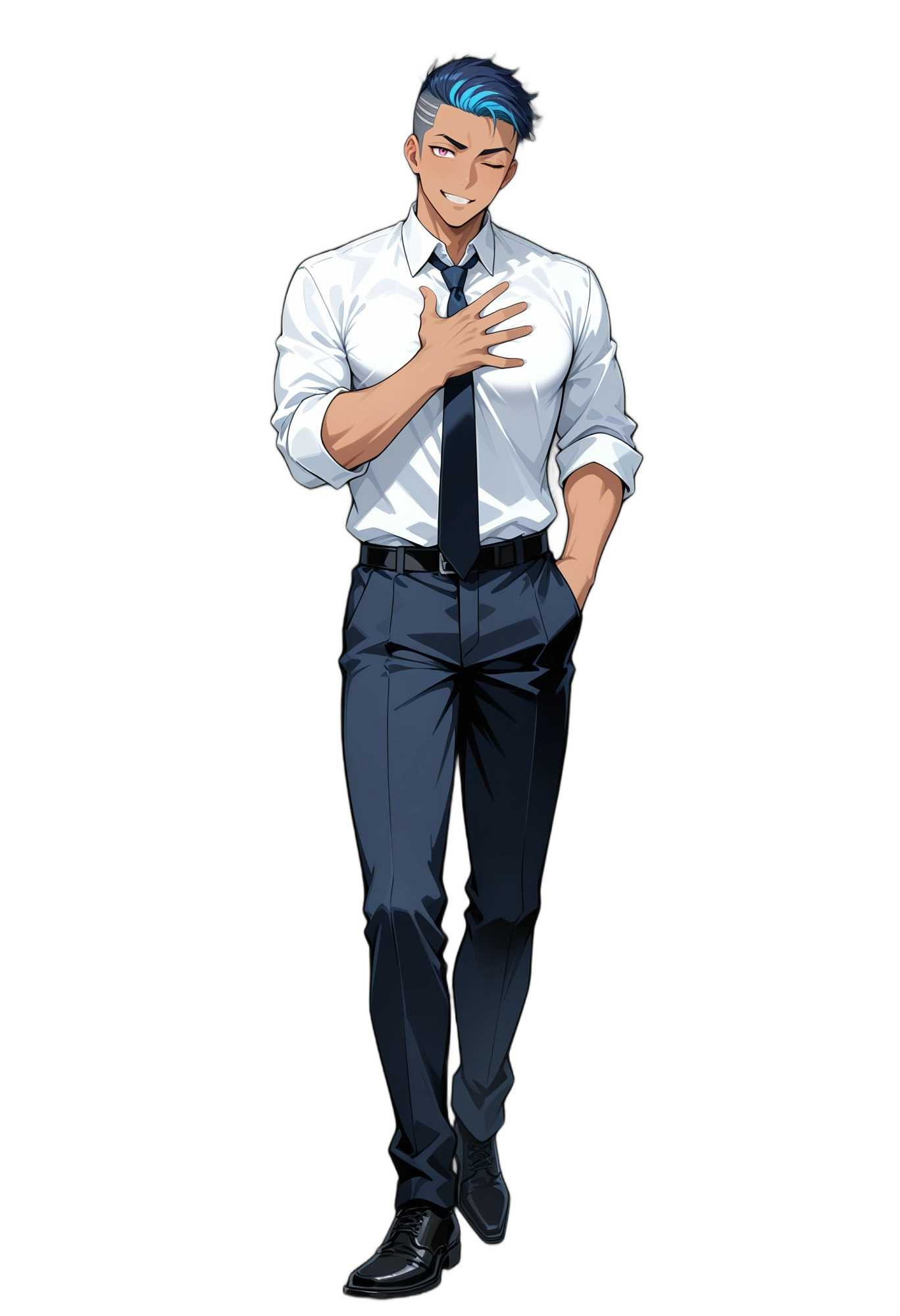 anime-whiteshirt-pinkeyes-multicoloredhair-man