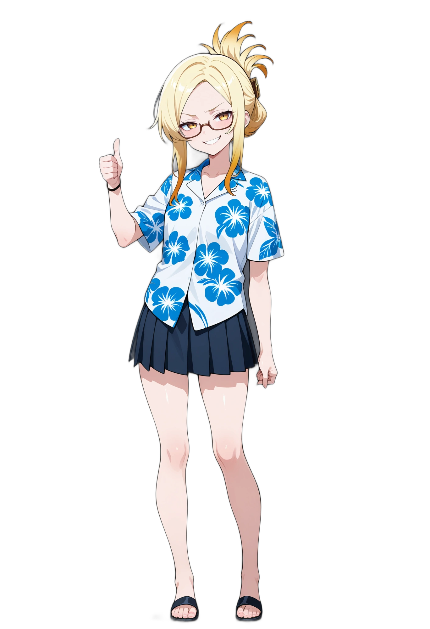 anime-whiteshirt-hawaiianshirt-smile-woman