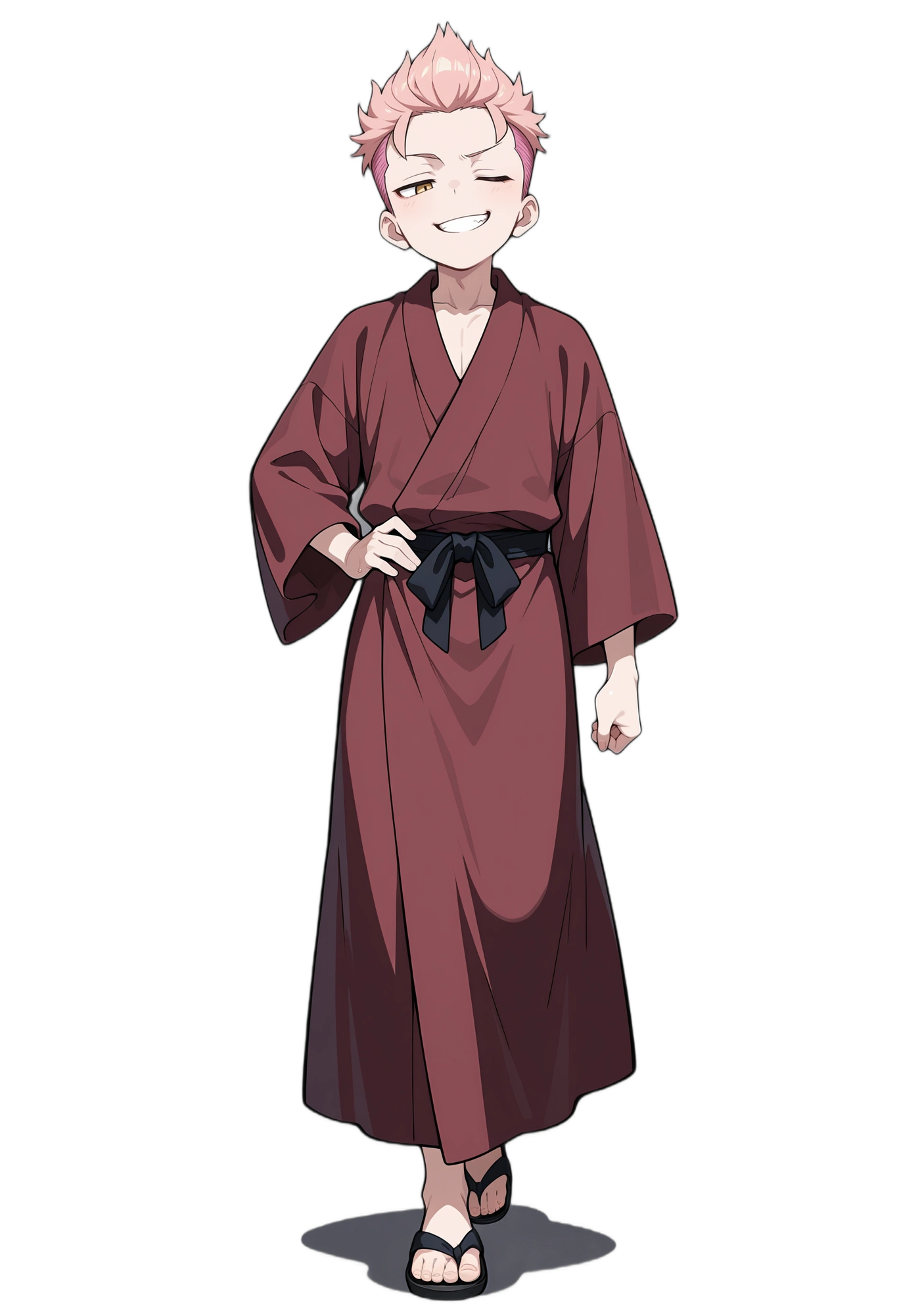anime-yelloweyes-pinkhair-oneeyeclosed-man