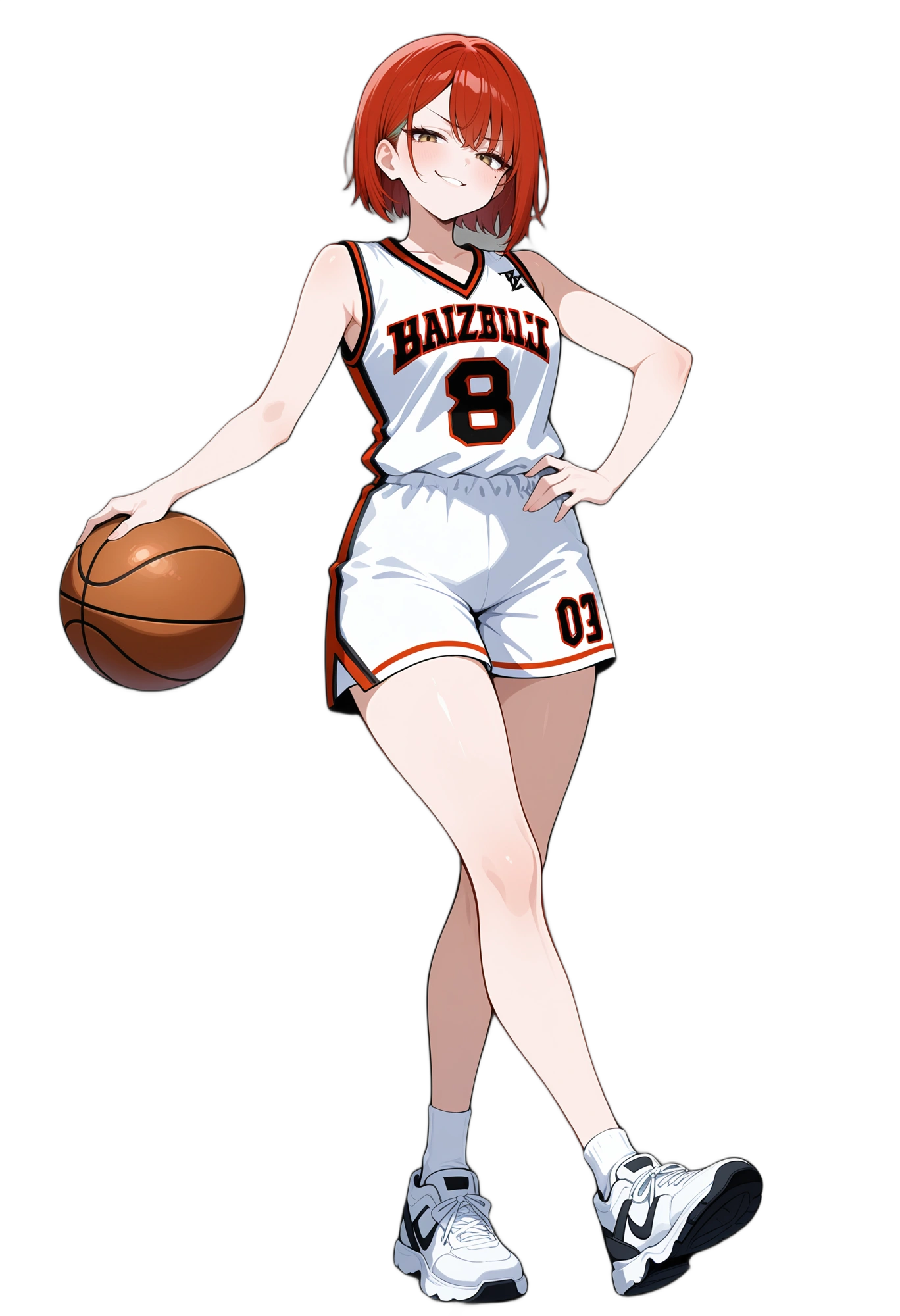 anime-yelloweyes-redhair-sportswear-woman