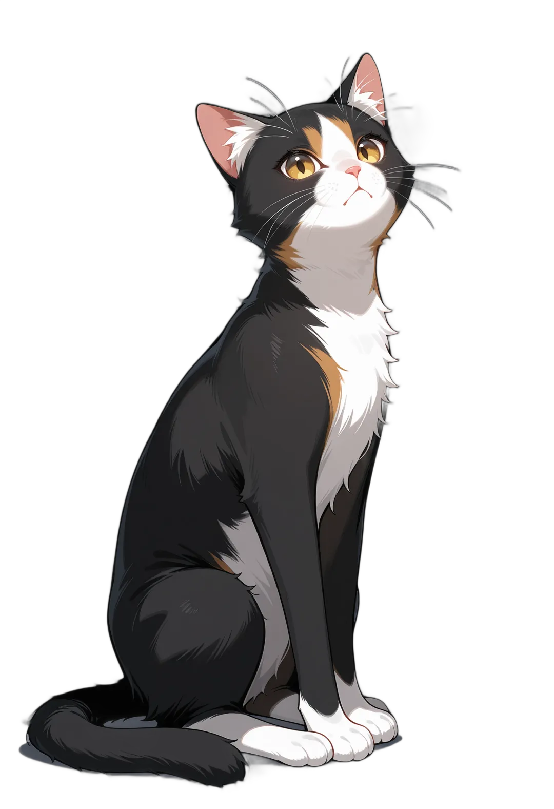 アニメイラスト-動物-猫-AI立ち絵素材